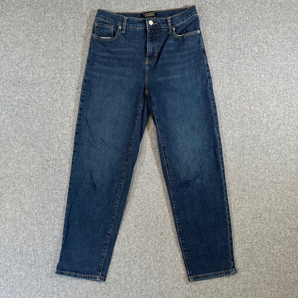 Banana Republic Jeans Womens 26/2 High-Rise Straight Blue Stretch Denim